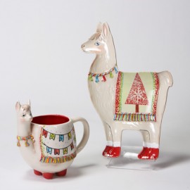 Ceramic Bisque Rama Llama Dish